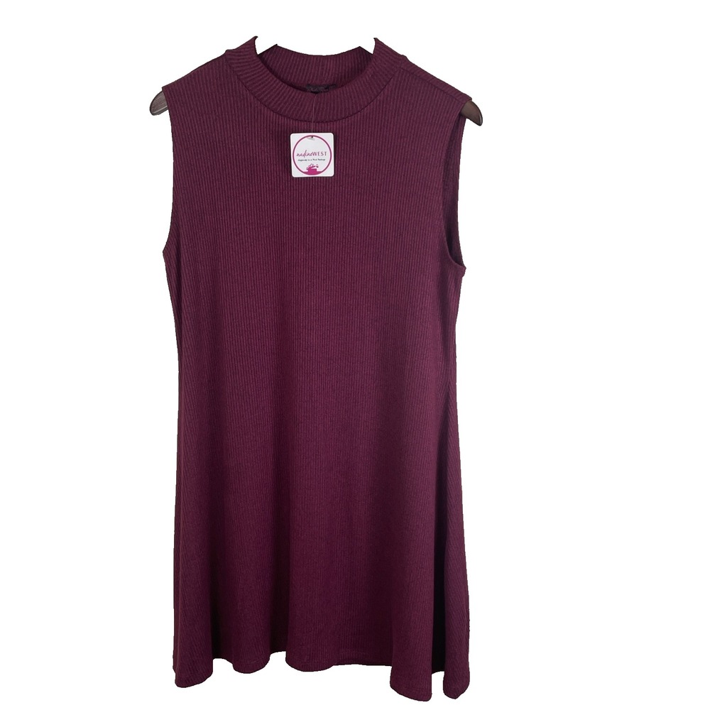 Sheila Rose Woman's Knit Dress Size 2X - XXL Burgandy Classic Timelessโ Staple